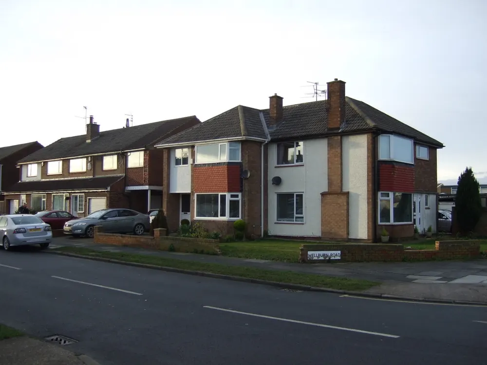Semi-detached houses on Wellburn Road, Fairfield, Stockton-on-Tees