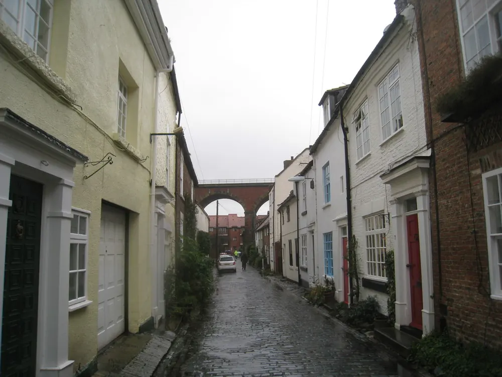 High Church Wynd, one of the narrow lanes off Yarm High Street