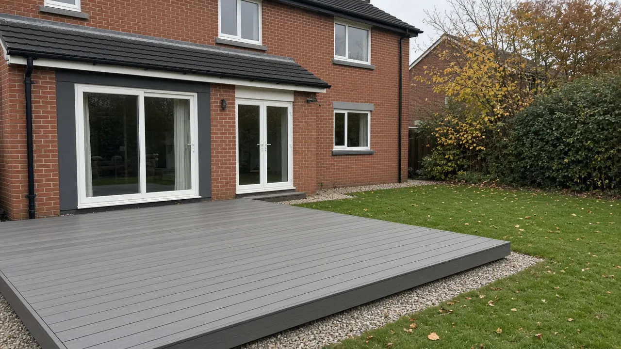 Example image: replacement composite deck where an old timber deck used to be